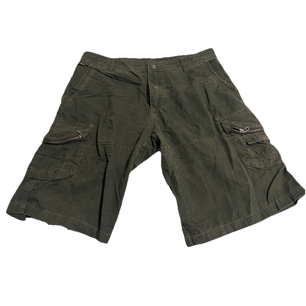 Kuhl Shorts Mens 38 Cargo Hiking Outdoor Rugged Nylon Patina Dye Vintage Style